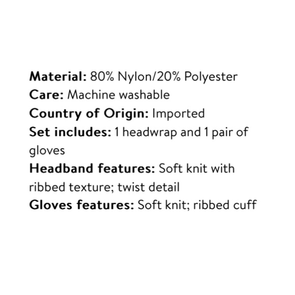 Time And Tru Cozy Luxe Twist Headwrap And Gloves Set - Picture 6 of 8